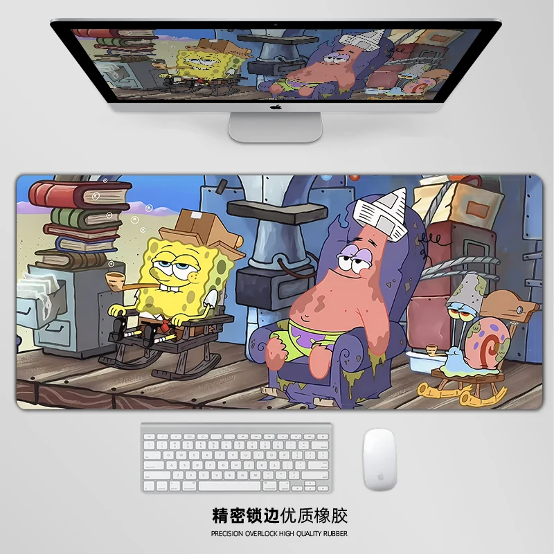 Wacky SpongeBob SquarePants Squidward Tentacles Mouse Pad Oversized Cute Cartoon Office Table Mat Dormitory Table Keyboard Pad