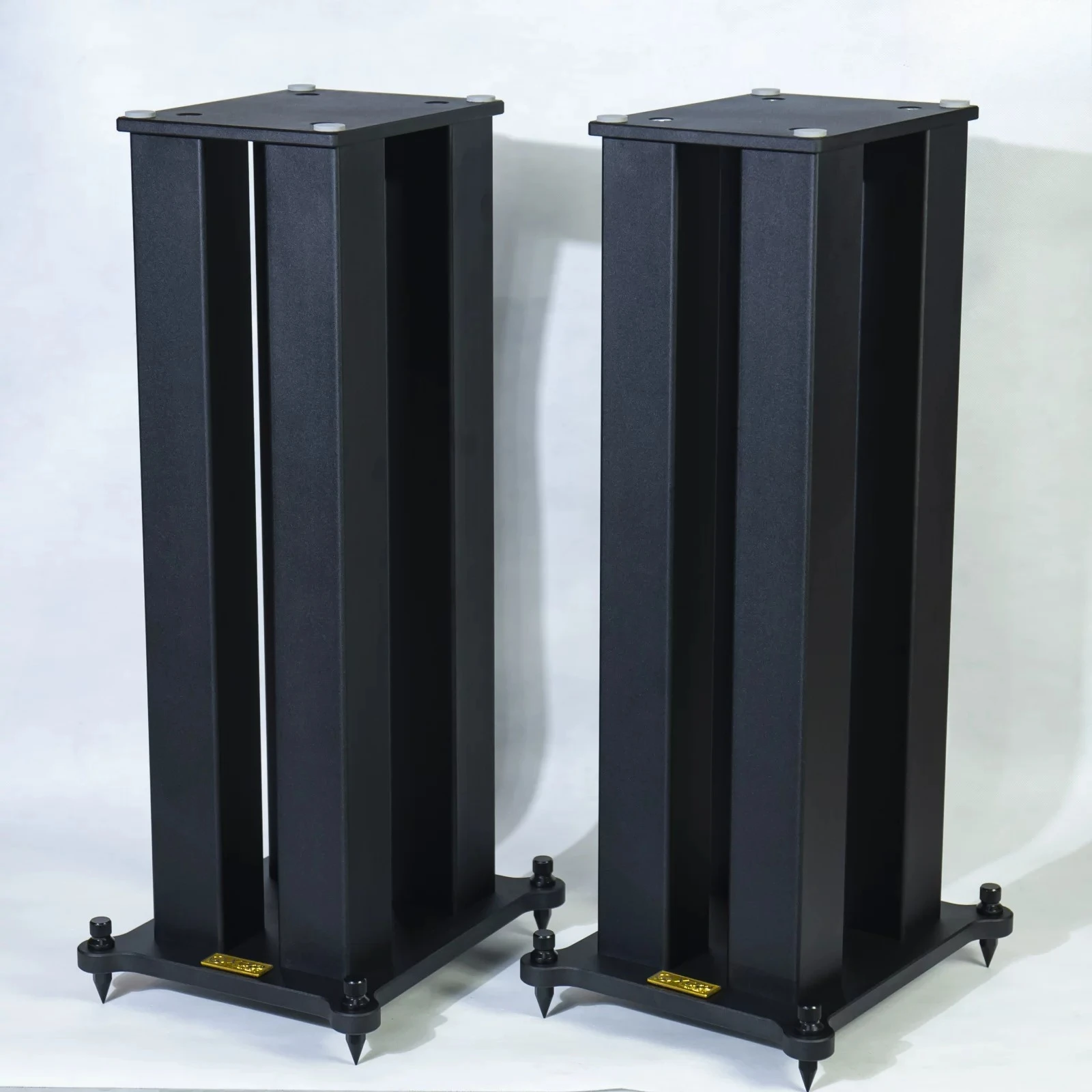 2Pcs All-Metal Floor & Bookshelf Speaker Stands – Heavy Duty Sturdy Speaker Rack for HiFi Audio