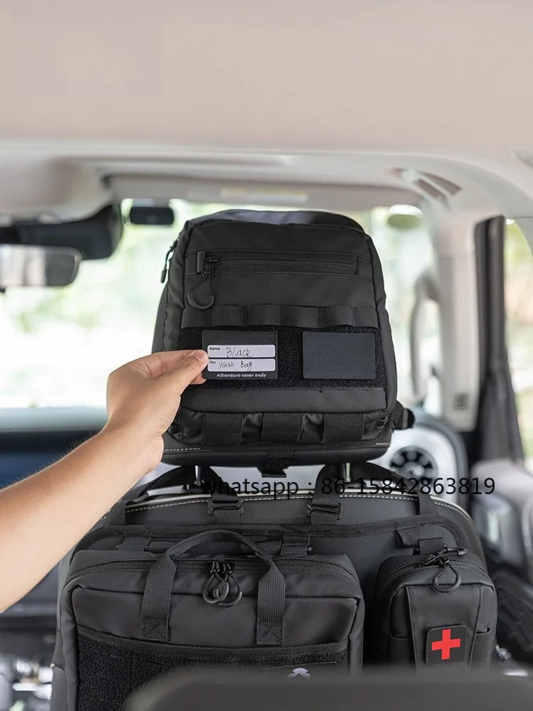 Car Tactical Bag, Camping Rear Seats, Headrest, Expansion Storage Bag, Off-road Equipment Storage Bag BK-PL