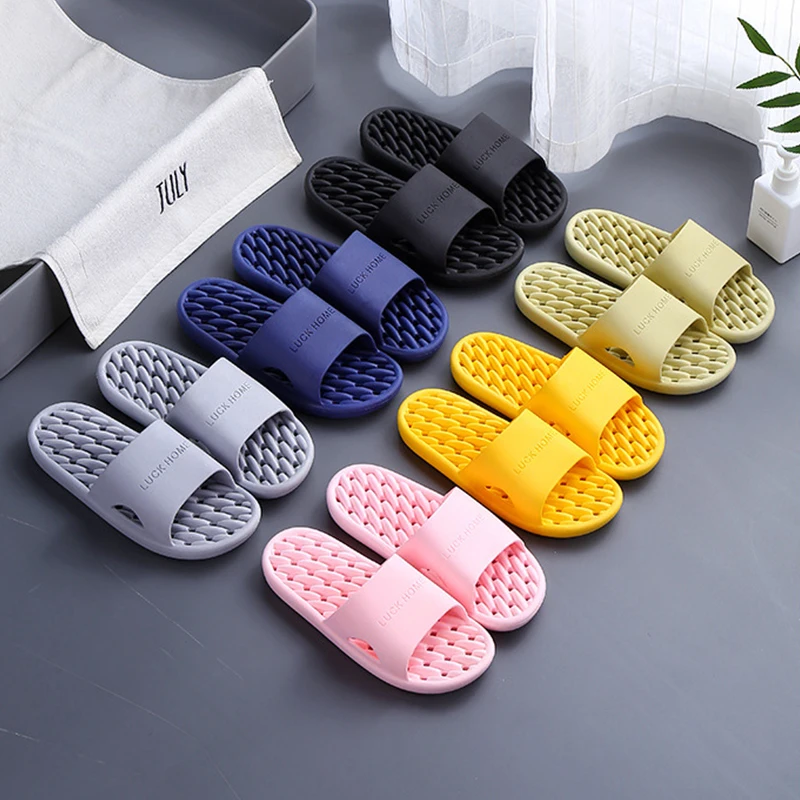 Shower Shoes for Women Men Couples Home Leisure Massage Waterproof Non-slip Fashion Bathroom Slippers