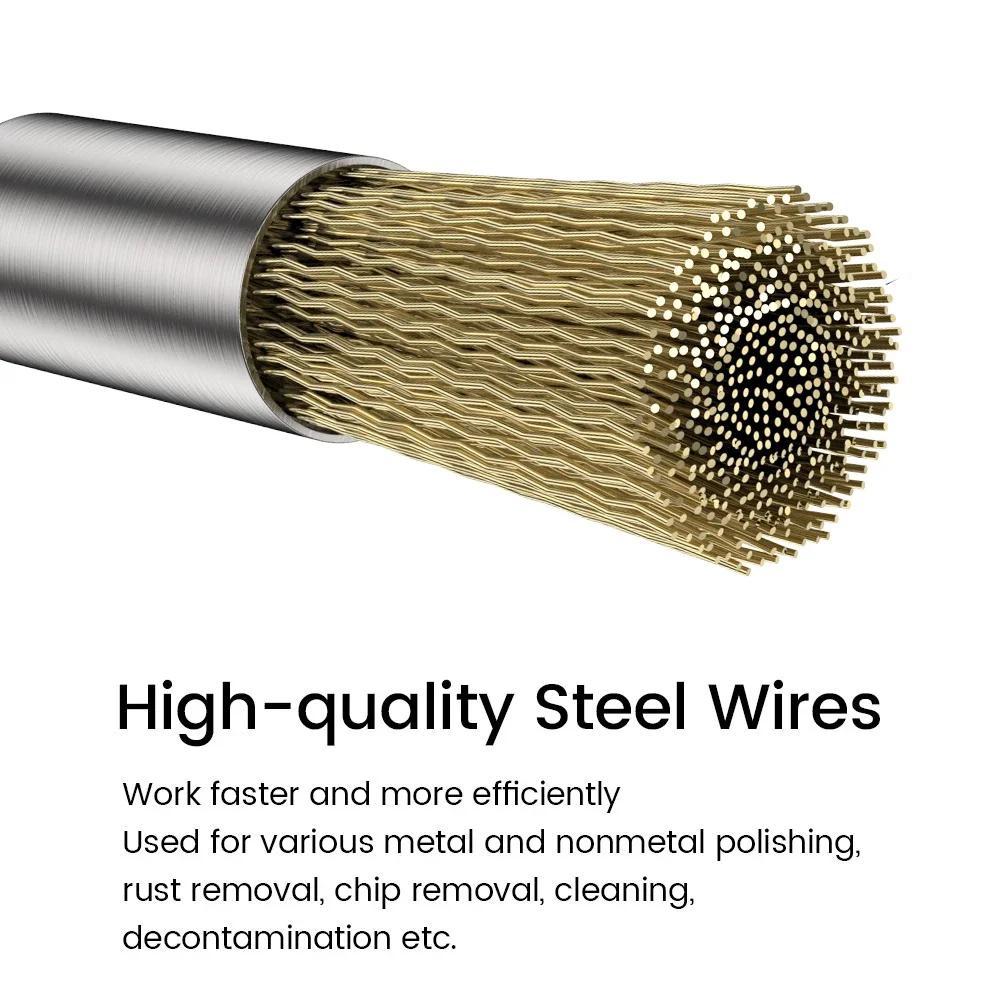 60PCS Draht Messing Rad Pinsel für Dremel Dreh Werkzeug Bohrer Metall Rost Entfernung Polieren Pinsel Entgraten T Form rad Pinsel