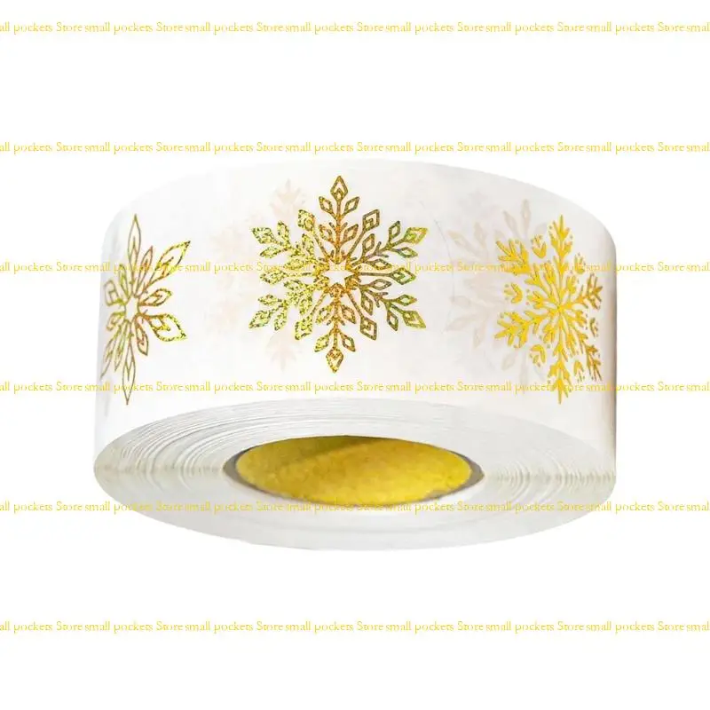 R1WD Clear Decorative Sticker Christmas Gift Snowflake Sticker Envelope Seals Christmas Label for Craft Decoration