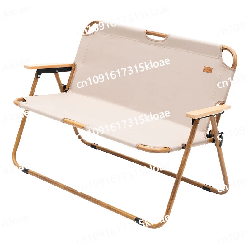 

Outdoor picnic camping double folding chair back armchair