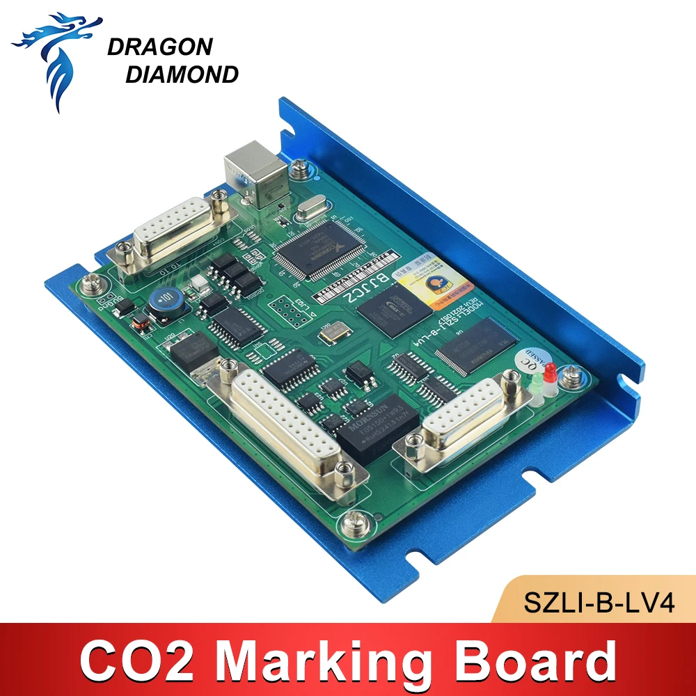 Original JCZ EzCad Co2 Laser Marking Controller SZLI-B-LV4 Replace LMCV4-DIGIT Marking Board For 10.6um Co2 Marking Machine