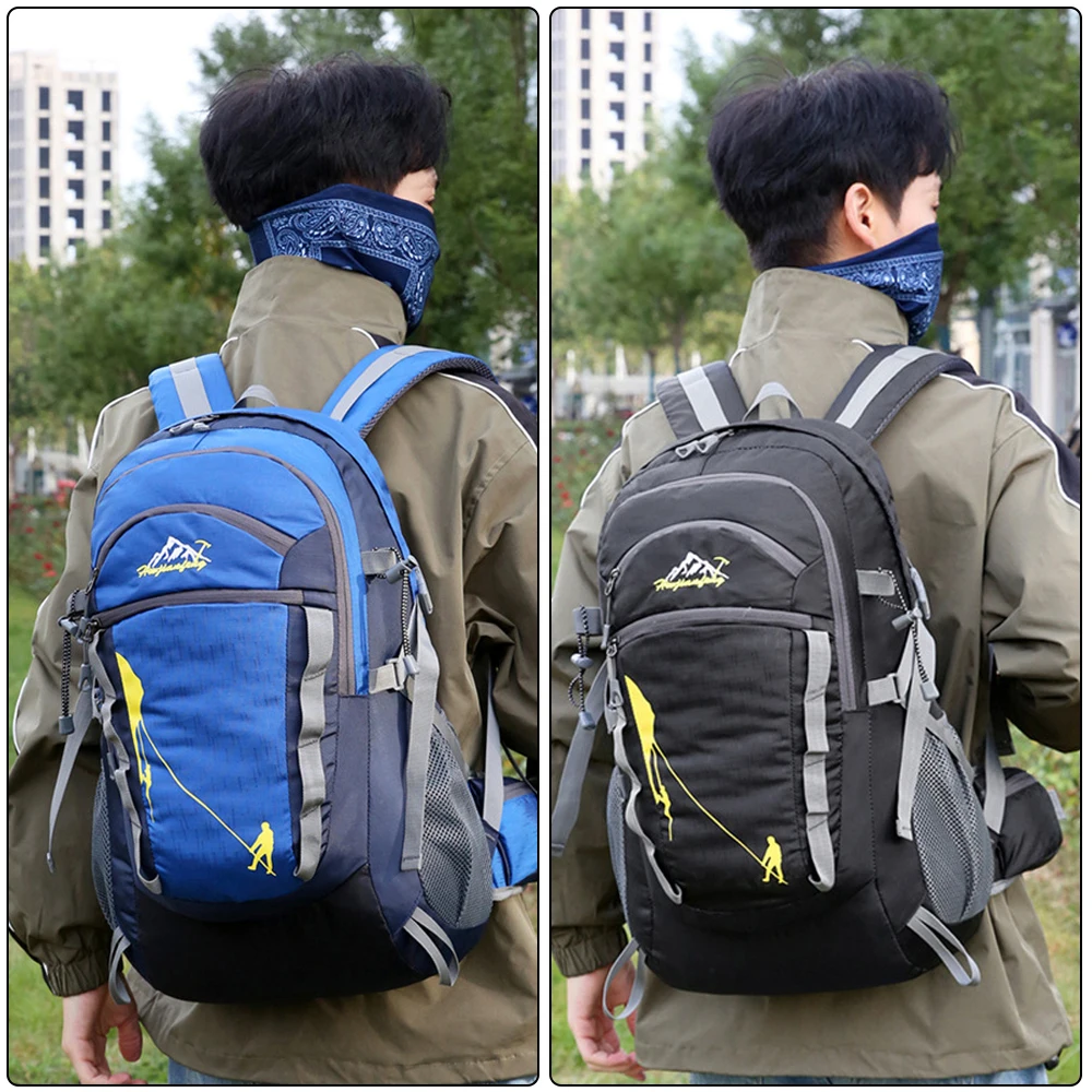 حقيبة ظهر للمشي لمسافات طويلة سعة 40 لترًا، حقيبة ظهر خفيفة الوزن للسفر، حقيبة أساسيات للتخييم، حقيبة رياضية خارجية، حقيبة نهارية للرحلات والصيد والمغامرة