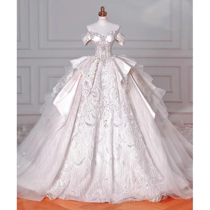 021Roupas finas para festa de banquete de casamento