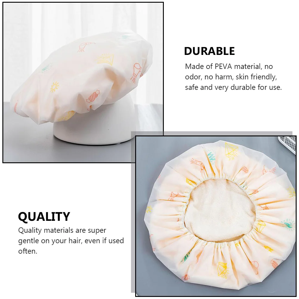 

Microfiber Hat PEVA Hair Dry Drying Head Towel Hat Drying Cap Shower Quick Towels Bath Turban Delicate Hair Wet