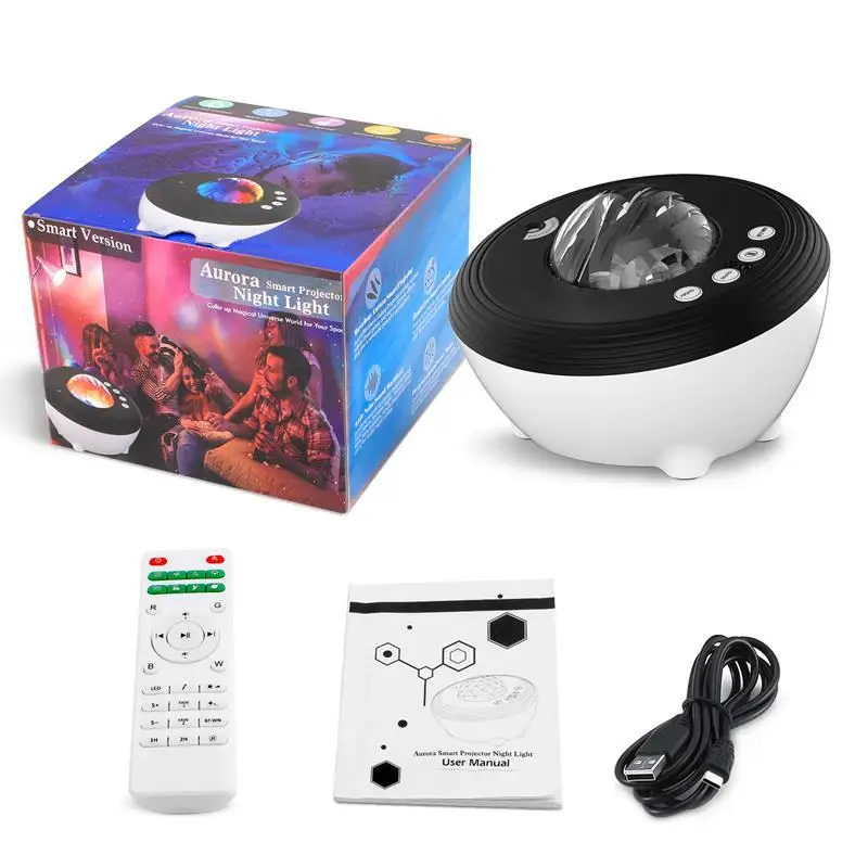 Smart Galaxy Starry Projector with Alexa Compatible & Timing, Bluetooth Speaker, White Noise Aurora Projector Night Light