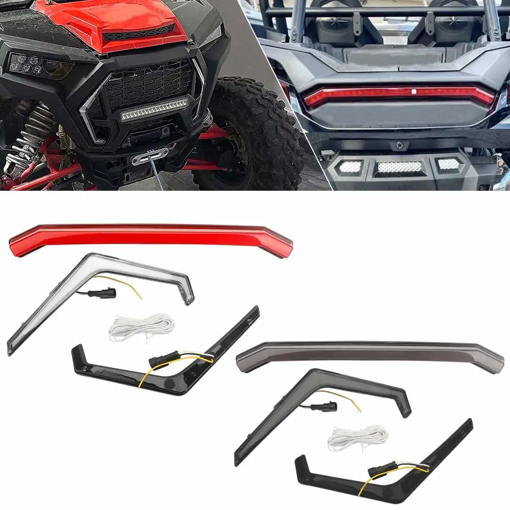 Motorcycle UTV ATV  LED Rear Center Tail Light and Front Fang-Light kit for RZR XP 4 1000 Premium 2023,RZR XP 4 1000 High Lifter