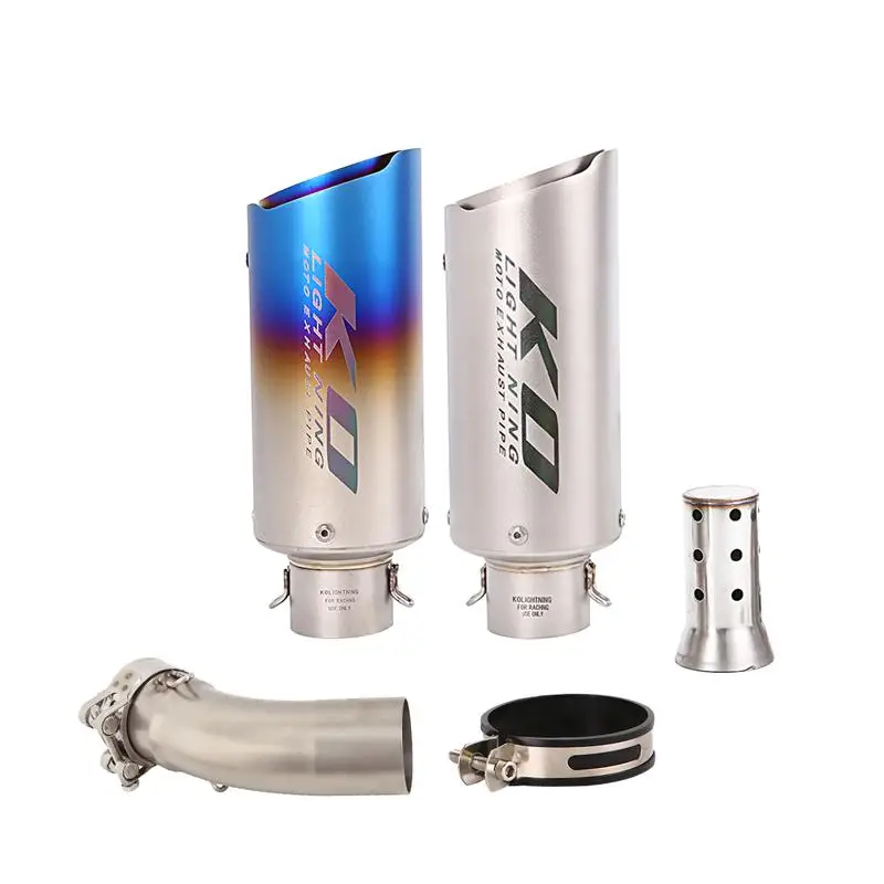 

For Kawasaki ZX4R ZX4RR 2023 Motorcycle Exhaust Pipe Mid Connect Tube Slip On 250mm Muffler Silencer Stainless Steel DB Killer