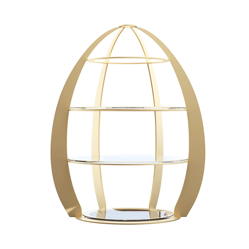 #Afternoon tea snack rack three-layer fruit tray cake coffee break table hotel casual dessert table display stand oval