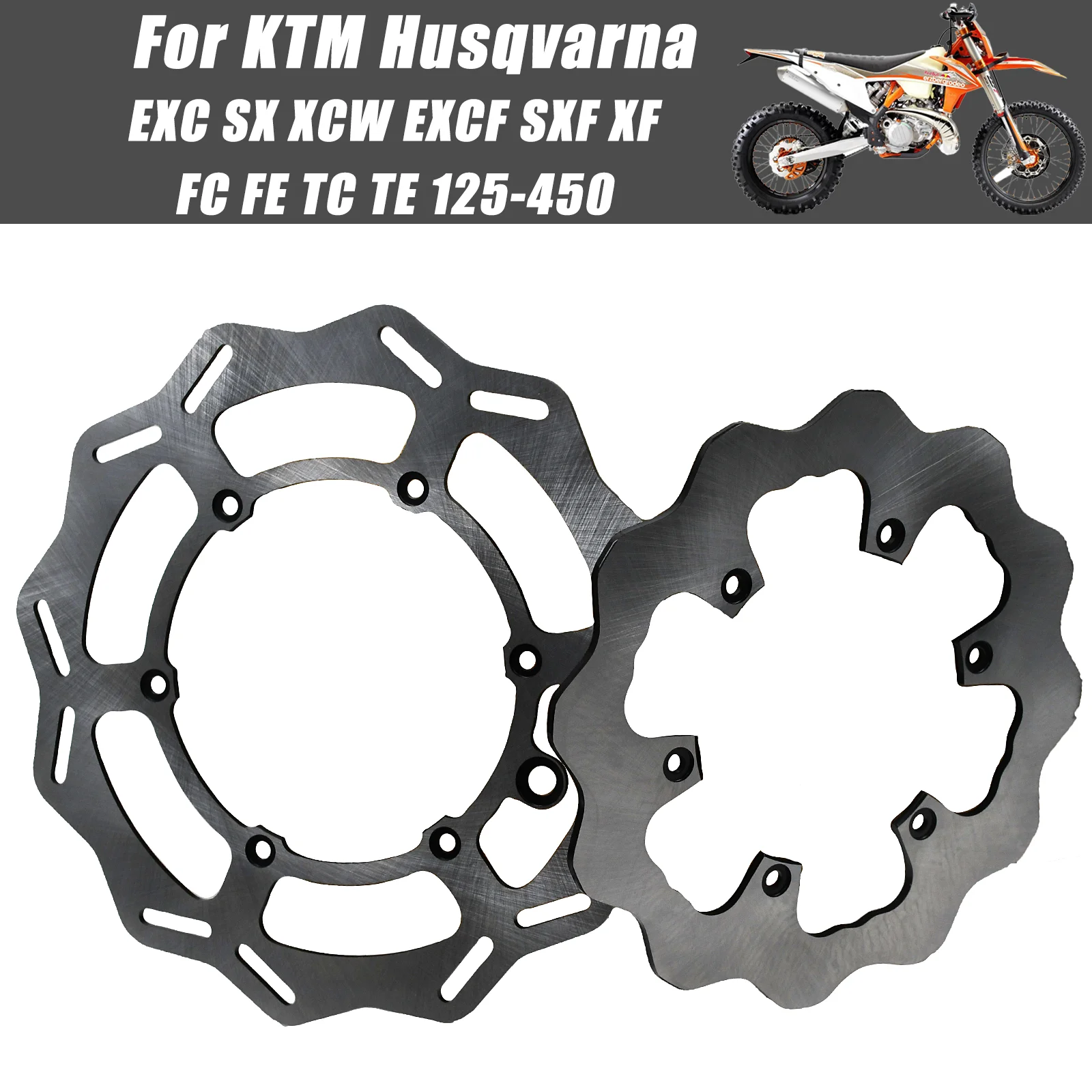 Heavy Duty Front Rear Brake Rotor Disc Kit Easy Installation Replacement Parts ForKTM SX EXC XC Motocross Motorcycle Accessories