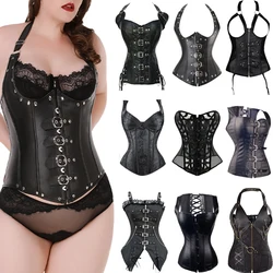 Corsetto Steampunk vintage Bustier gotico Disossato Abito overbust Sottoseno Burlesque Top Plus Size 6XL Abiti dimagranti pancia