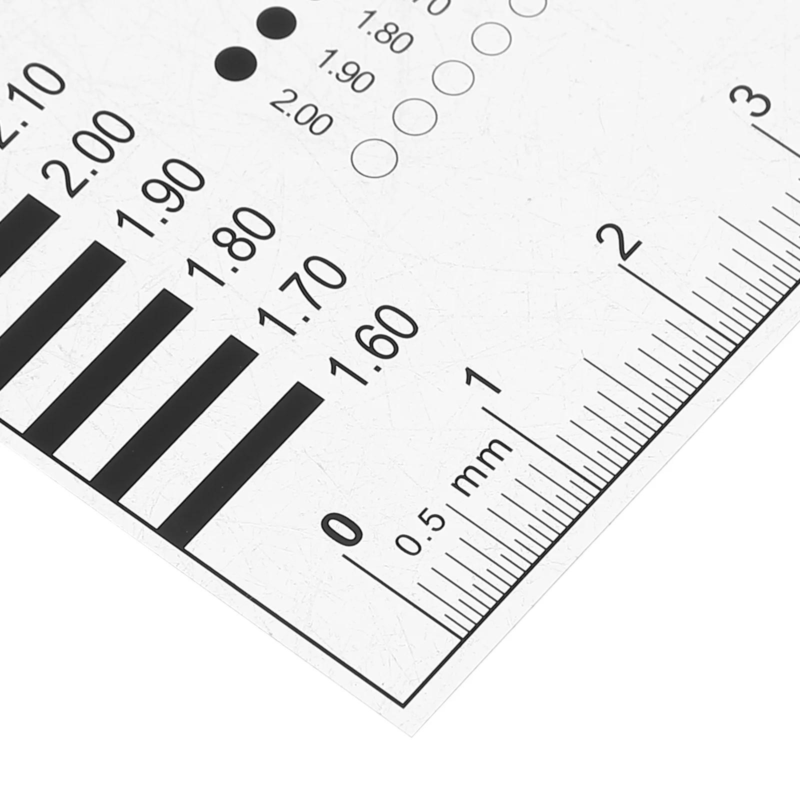 ثانية حجم تخمين الرسم البياني كشف الخلل فيلم حاكم أداة قياس عالية الدقة لقياس العيوب عرض خط بطاقة الصدر #6