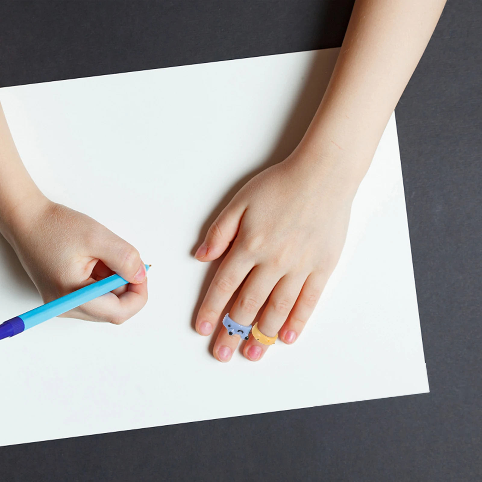 

6 Pcs Cartoon Frog Ring Cute Fashionable and Kawaii Decorative Frogs Jewelry Mini Resin Animals Finger Rings Child