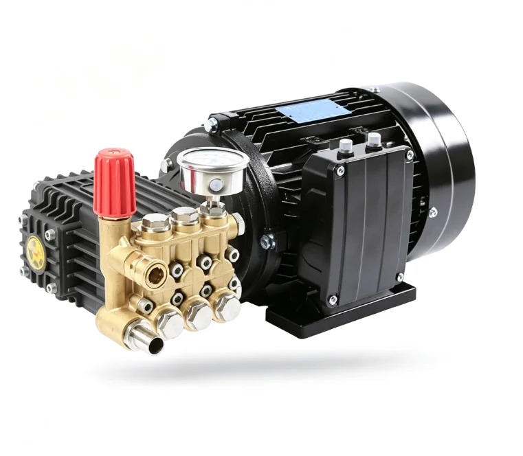 220V 1.6KW Commercial High Pressure Washer Plunger Pump Motor Pump Head Boost Device For Car Wash Mist Spraying Cleaning