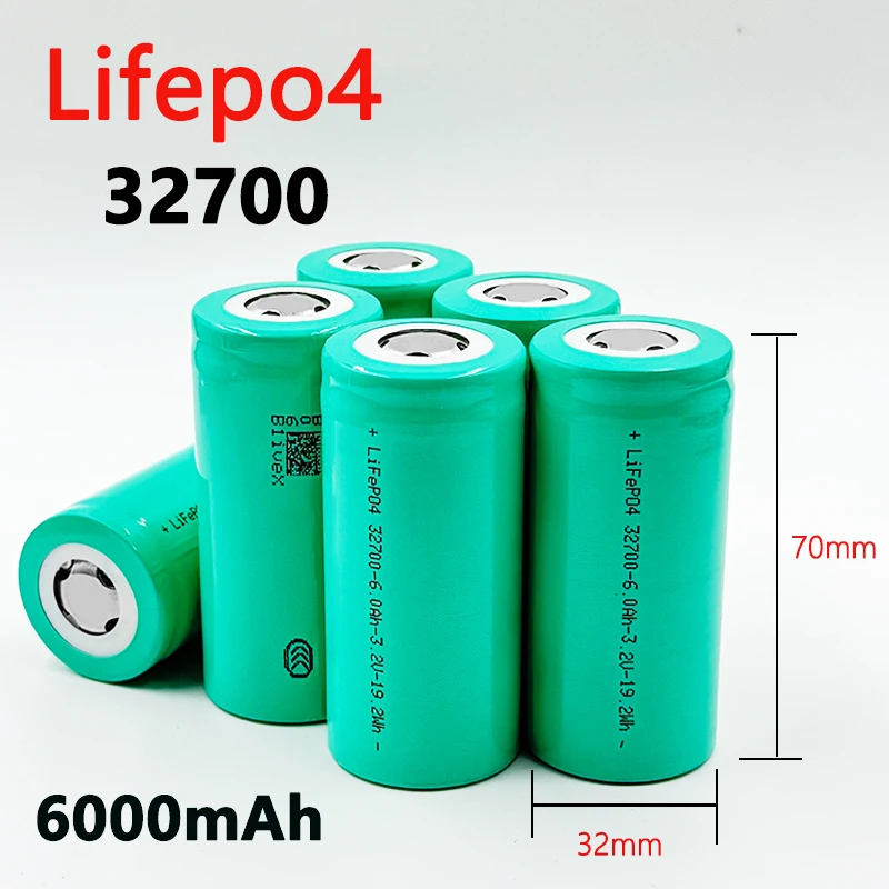 LiFePO4  32700 1/2/4/6/8pcs 3.2V  6000mAh rechargeable batter for Backup Power flashlight