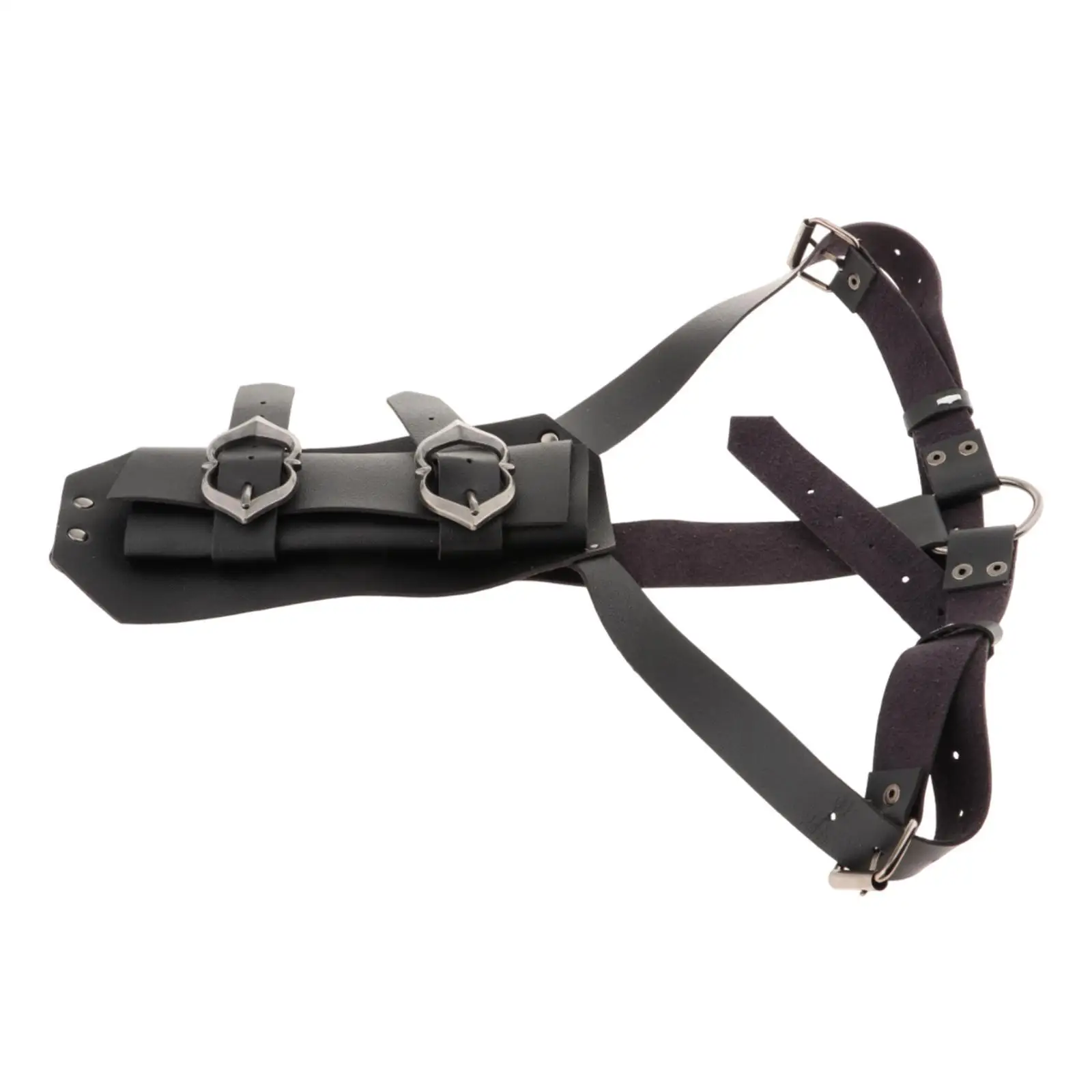 Adjustable PU Leather Sword Cover Shoulder Back Sheath Scabbard for Cosplay Stage Show Medieval Warrior Costume Rapier Holder
