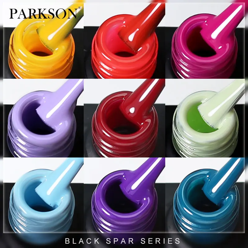 Parkson Nail Gel Polish Semi permanent Varnish Hybrid Nail Art Soak Off UV Bling Glitter Lacquer Primer 12ml Glass Bottle Gel