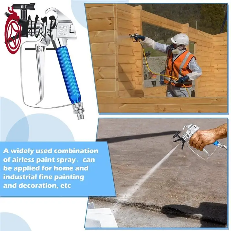

A67P-2Set Airless Paint Spray High Pressure Airless Paint Sprayer With 517 Tip Swivel Joint For Pump Sprayer Accessories