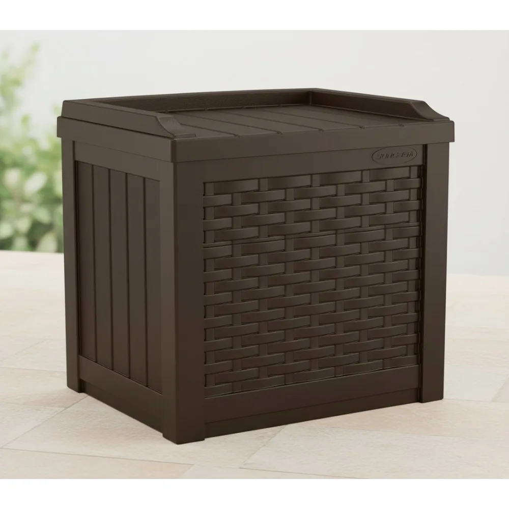 

22 Gallon Outdoor Storage Box with Seat - Weatherproof Resin Deck Box for Patio, Pool & Garden Organization