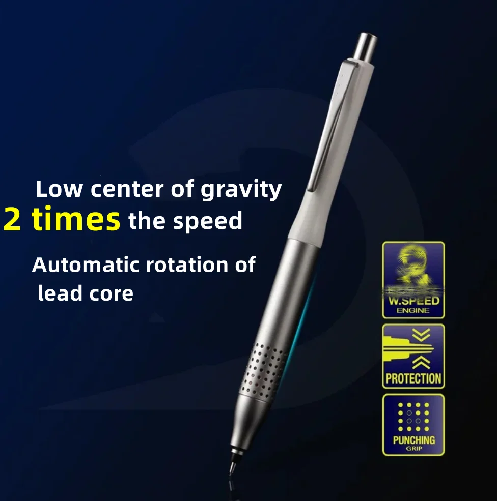 1 قطعة قلم رصاص ميكانيكي M5-1030 معدن دوار مزدوج اللوحة قلم رصاص خاص 0.5 مللي متر