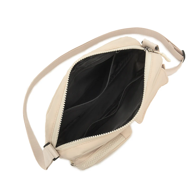 New Lightweight Men Shoulder Bag Adjustable Strap Hands-Free Crossbody Bag Multi-pocket Unisex Underarm Bag Daily Use 5
