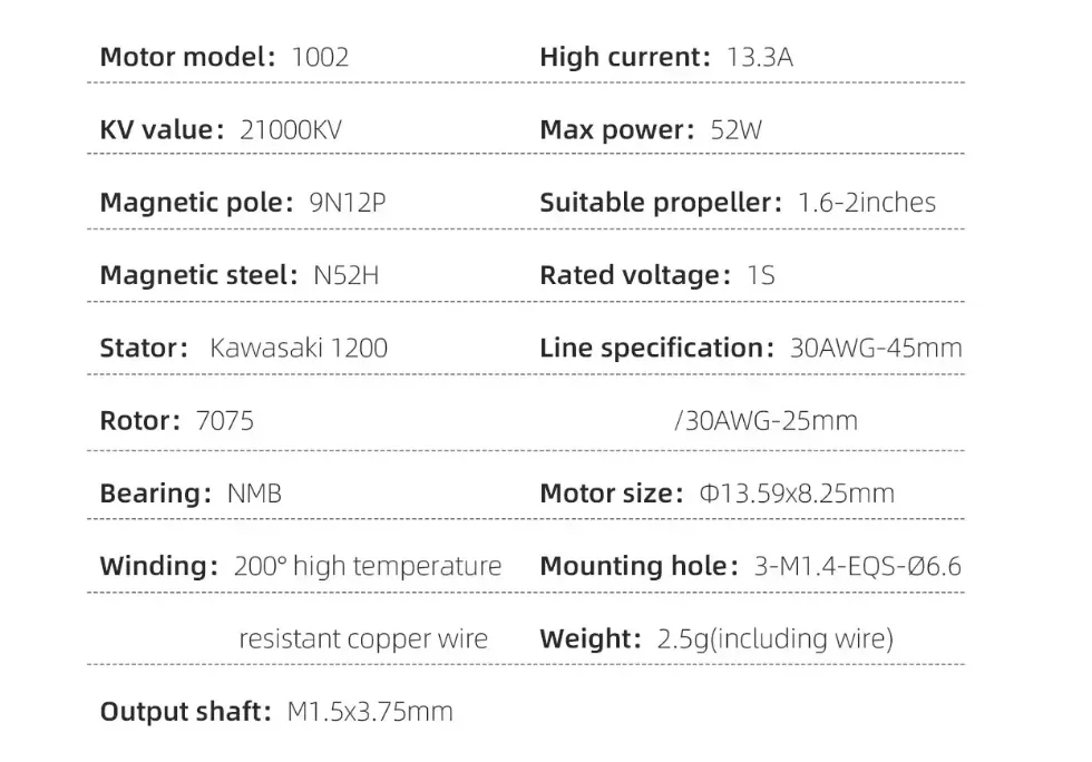 HGLRC SPECTER FPV Motor (1PC) - 0802 / 1003 / 1303.5 / 2004