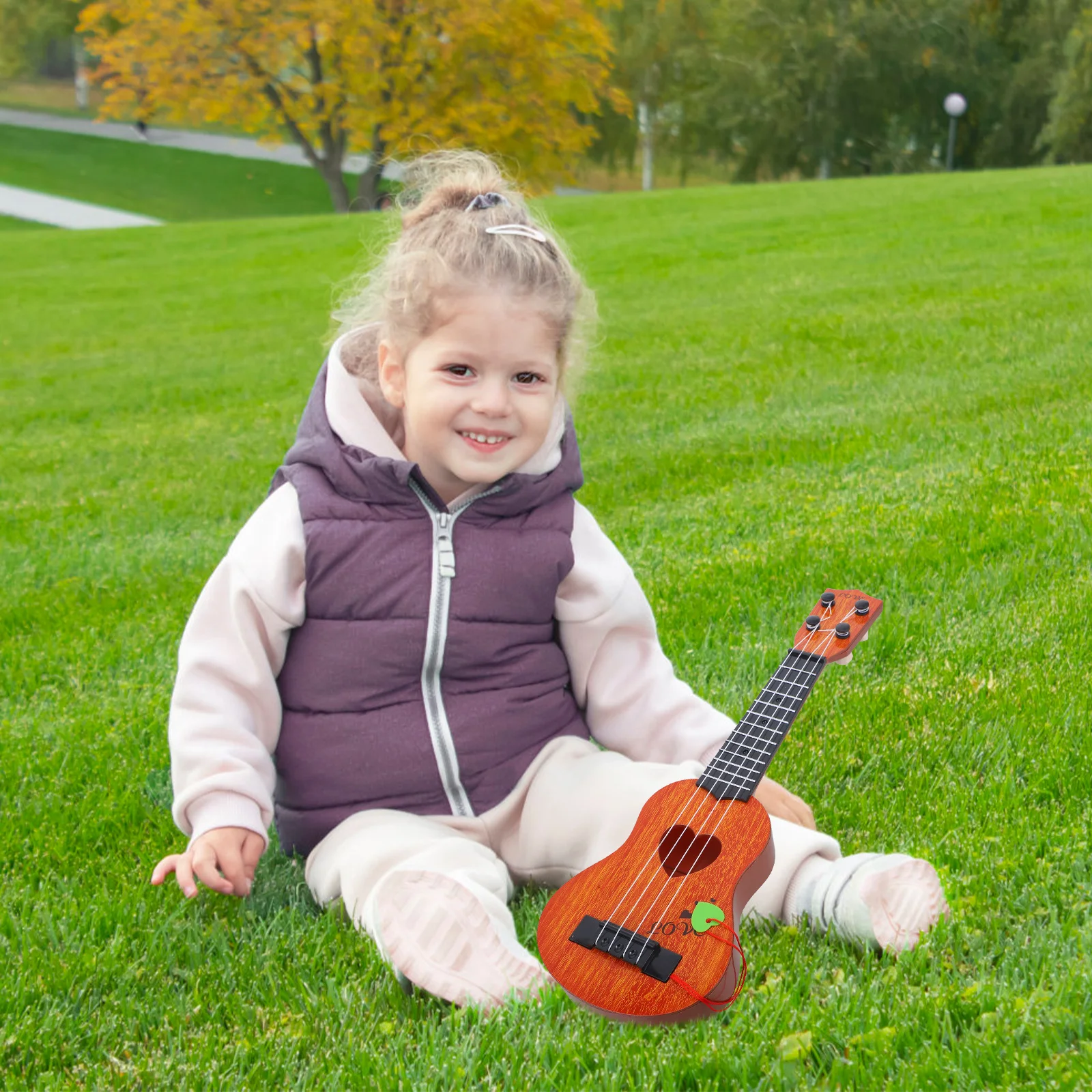 

Plastic Beginner Ukulele for Kids Musical Instrument Exquisite Design Early Learning Gift Ideal for Birthday Christmas