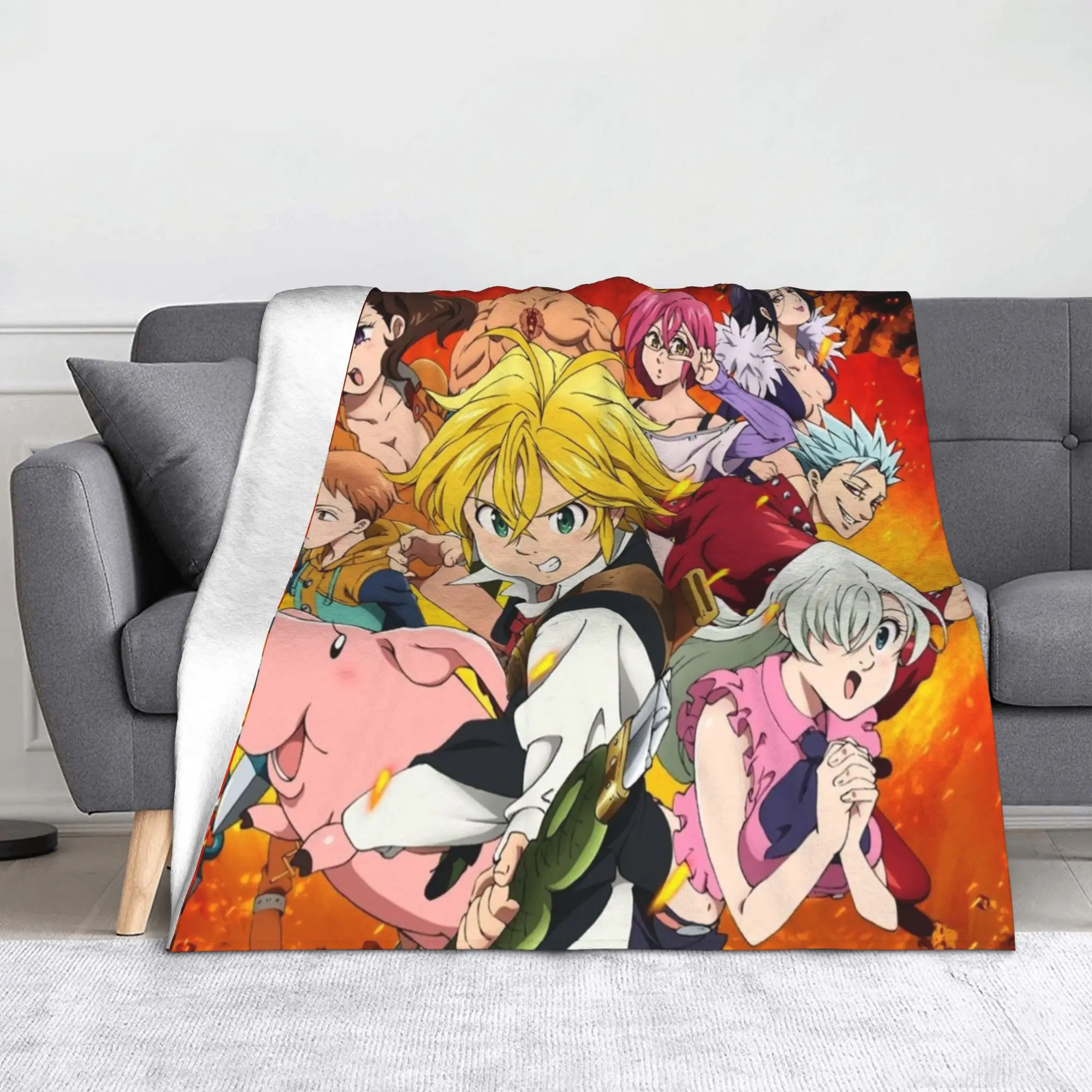 

Nanatsu no Taizai Meliodas Blankets Sevendeadlysinse Plush Awesome Warm Throw Blanket for Bed Sofa Textile Decor