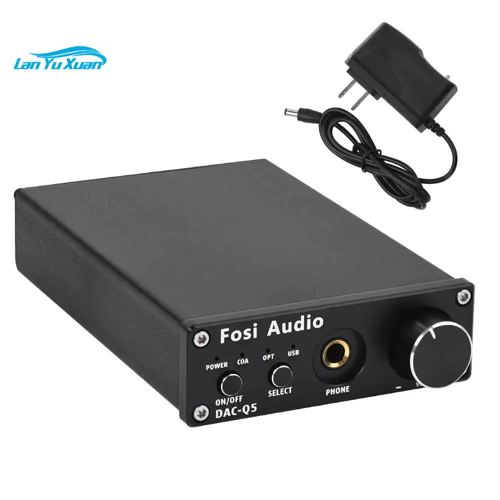 

[Old Version] Fosi Audio Q5 DAC Converter Digital-to-Analog Adapter Decoder & Headphone Amplifier CB
