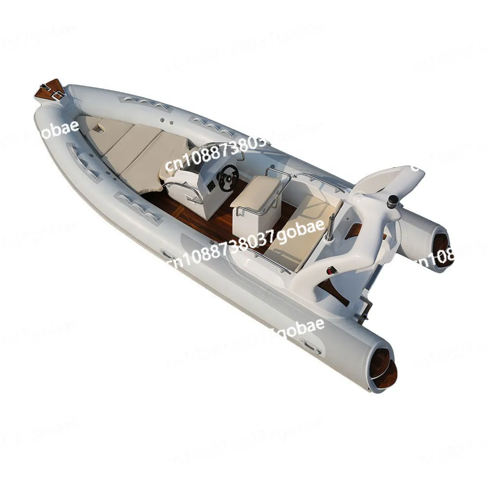 5.8 meters 8-person sea fishing boat, fiberglass bottom inflatable boat