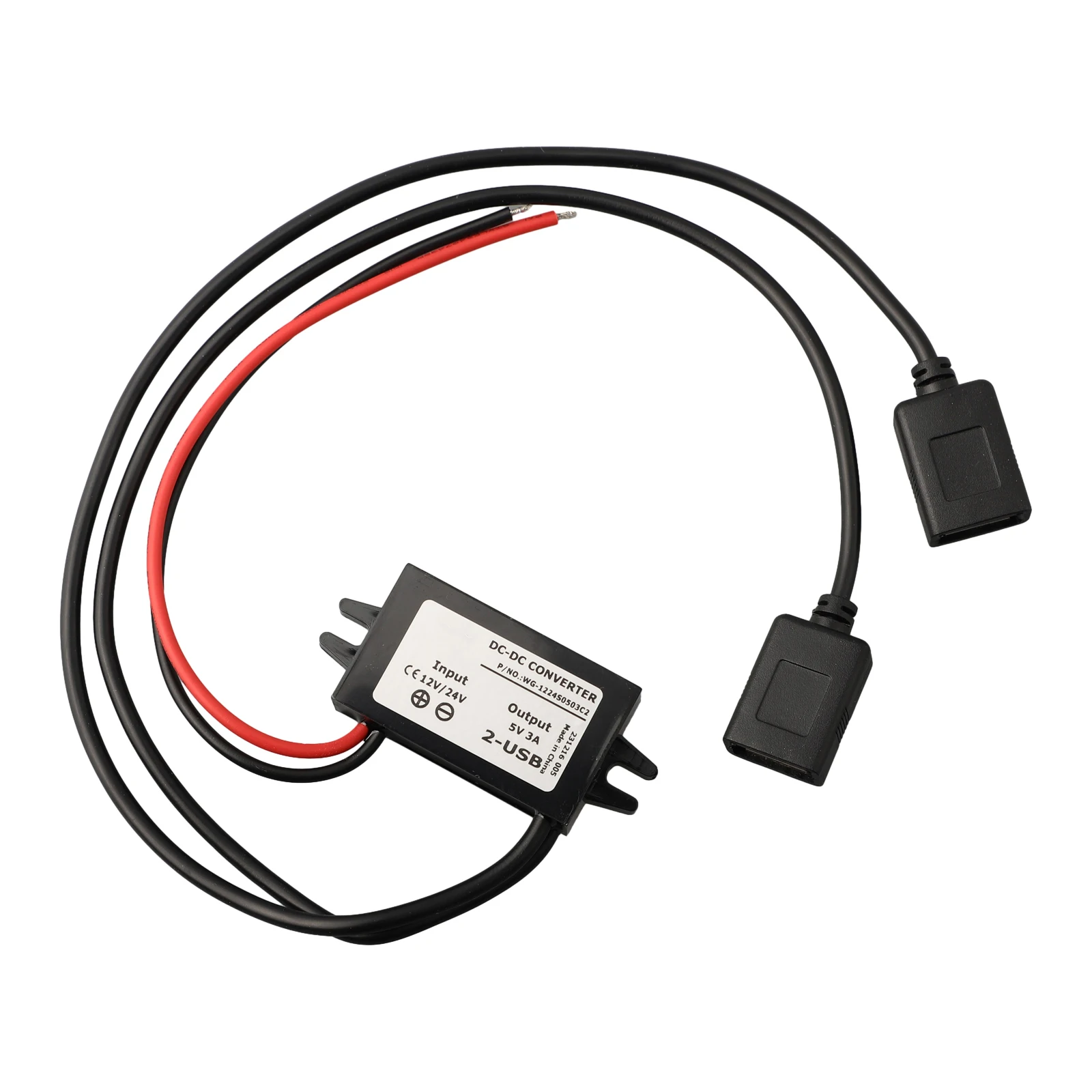 

Converter 2 USB 3A 5V DC 3A Converter WG-1224S0503C2 63*27*14mm Power Converter USB Converter Conversion Efficiency