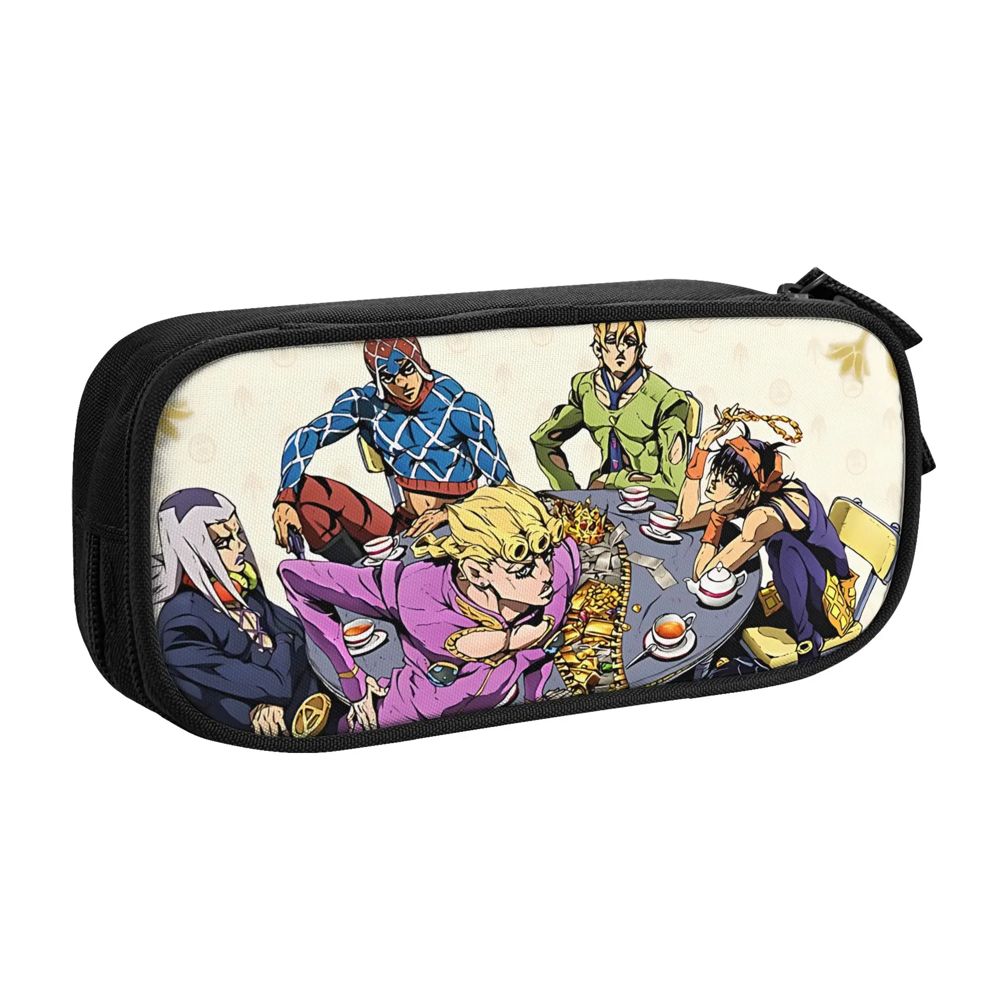 estojo-de-lapis-com-suporte-para-canetas-organizador-de-material-escolar-jojo's-bizarre-adventure-caixa-grande-para-canetas-e-lapis