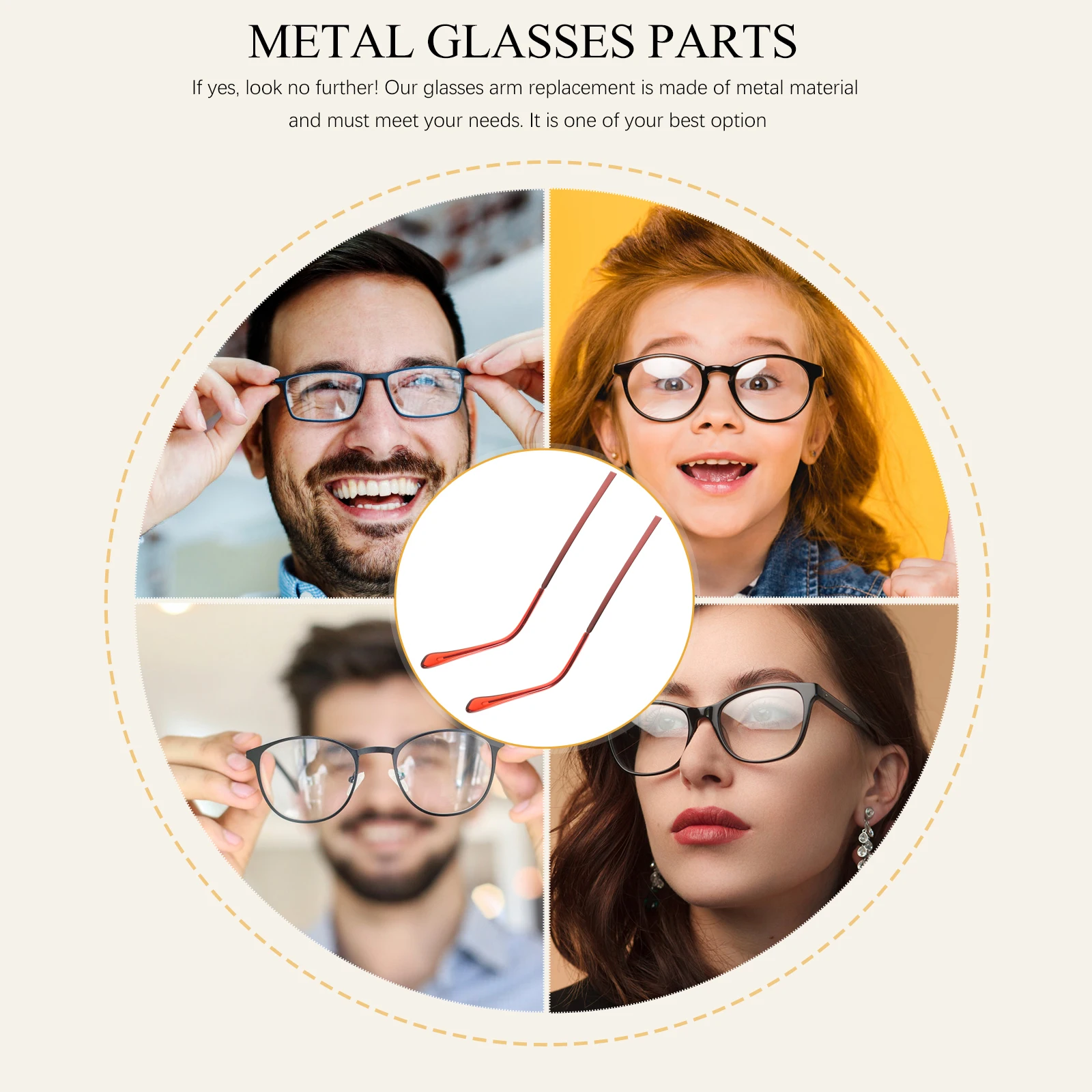 

Glasses Accessories Temple Replacement Eyeglass Parts Frame Arm Legs Arms Metal Eyeglasses