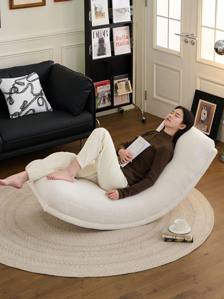 Home Furniture Chair Living Room Lamb Wool Lazy Sofa Single Leisure Chair Yoga Chair Bedroom Chairs Balcony Chairs Balcony Chair