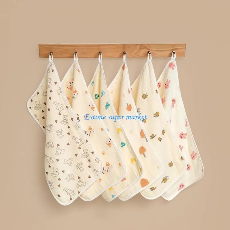 090B منشفة لعاب الأطفال مع نمط الكرتون منشفة الوجه مناشف لحديثي الولادة منديل منشفة الرضاعة مستلزمات الطفل