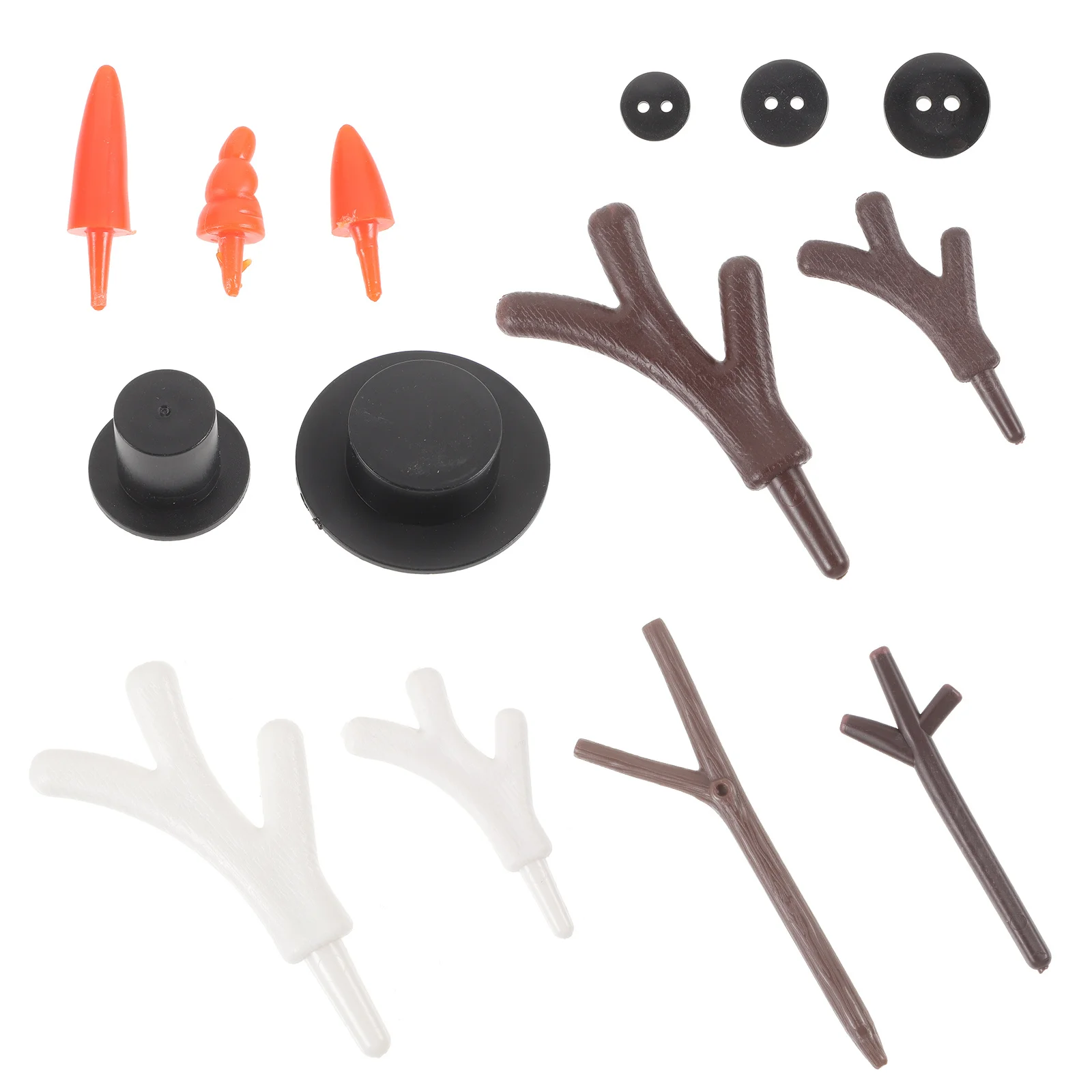 

1 Set Diy Christmas Snowman Kit Colorful Hats Buttons Branches Antlers Kids Craft Holiday Decor Molding Educational Class Room