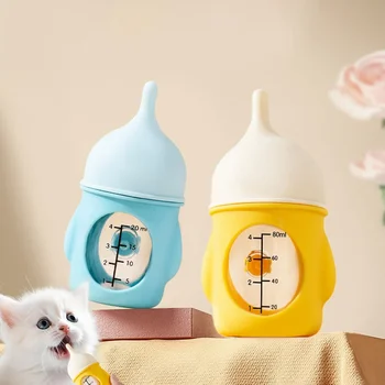 Minipet 수유 병, 고양이 젖병, 질식 방지 디자인, 새끼 고양이 젖병, 신생아, 애완 동물 용품, 1 개 