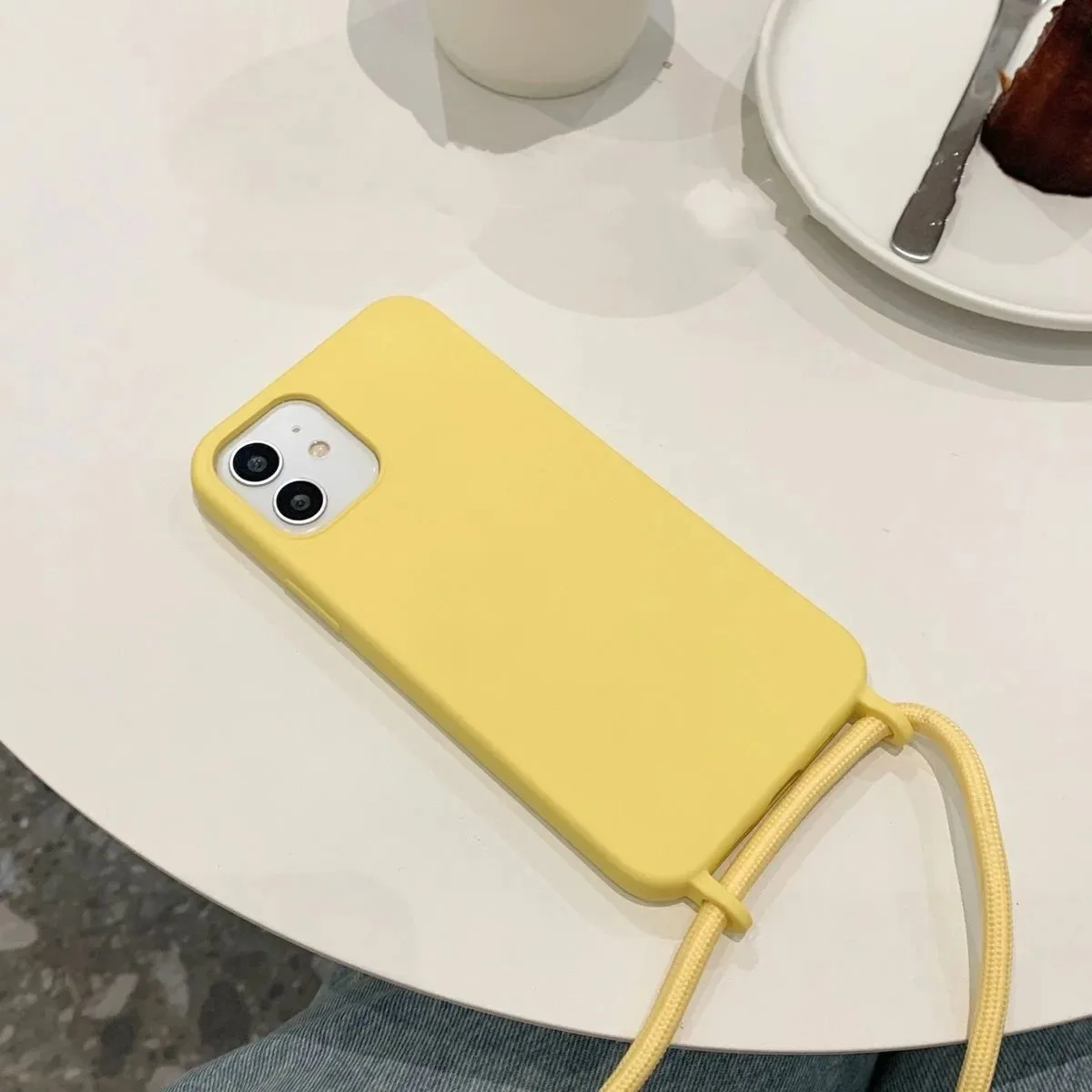 Umhängetasche Halskette Riemen Lanyard Kordel Silikon Handyhülle für iPhone 16 15 13 12 Pro Max 11 Pro X XR XS Max 6S 7 8 15 Plus Cover – Detail 7