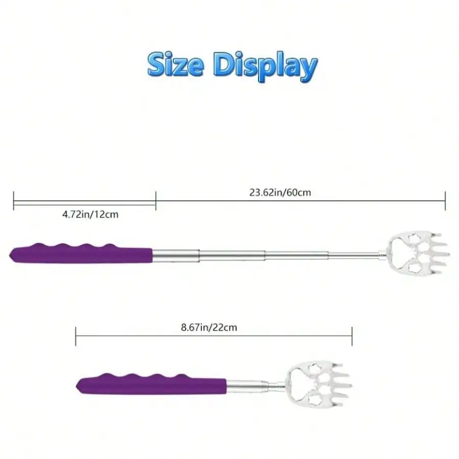 6 عبوات من أدوات الخدش الخلفية القابلة للسحب - أداة خدش خلفية محمولة قابلة للسحب بمقبض مطاطي