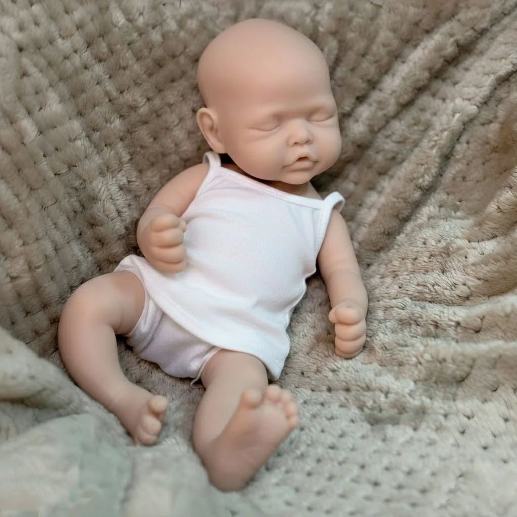 33CM Unpainted Reborn Dolls Boys/Girls Lifelike Full Body Soft Silicone Newborn Baby Doll Toys For Kid's Gifts Reborn Baby - view 5