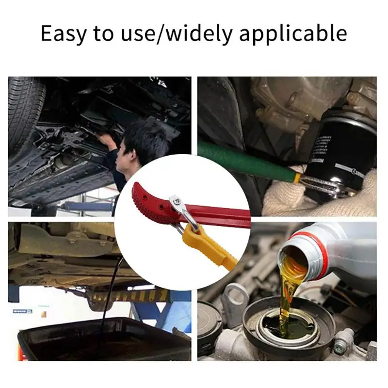 Adjustable Belt Wrench Oil Filter Puller Removal Tool Rubber Strap Spanner Wrench Chain Wrench Strap Opener Disassembly Tools