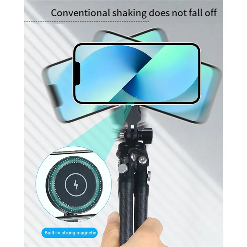 

-PQWN For Magsafe Wireless Charging Stand Magnetic Charging Base Horizontal Vertical Shooting Fast Mount With Gopro Slot Port