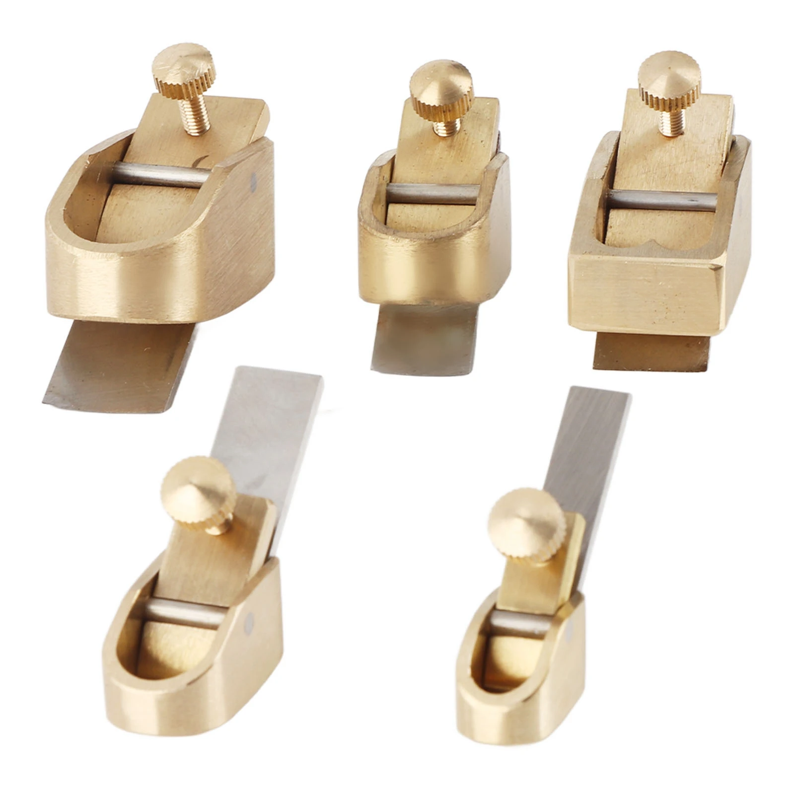 5Pcs Violin Thumb Planers 8 10 12 14 16 18mm Brass Miniature Violin Woodworking Thumb Planer Set