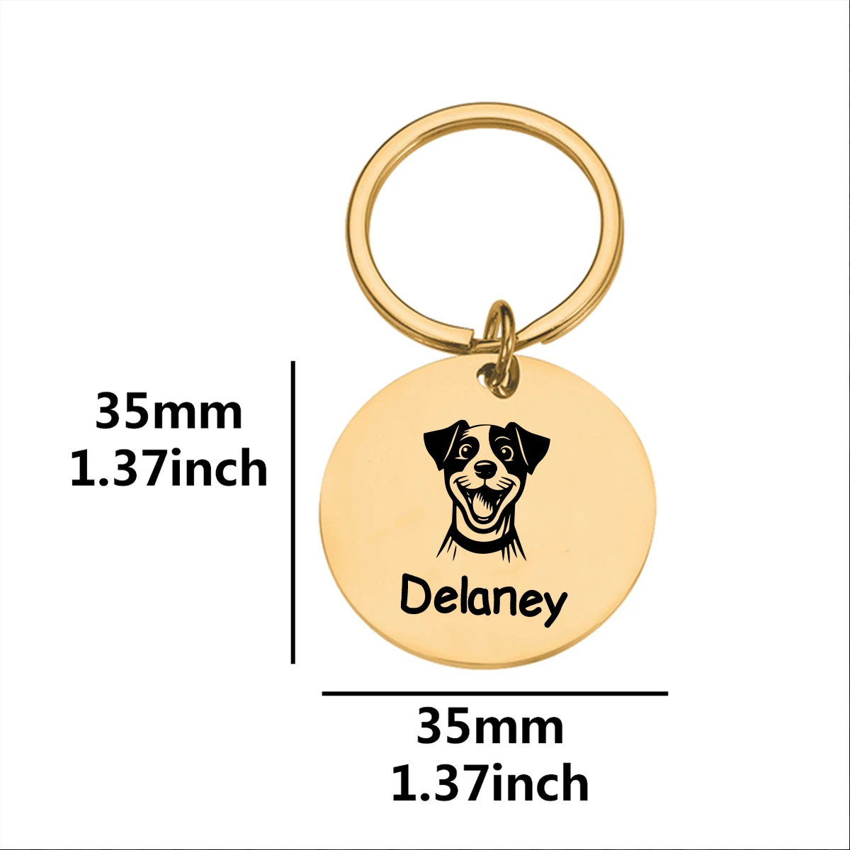1pc piece customized stainless steel dog tag, custom engrave