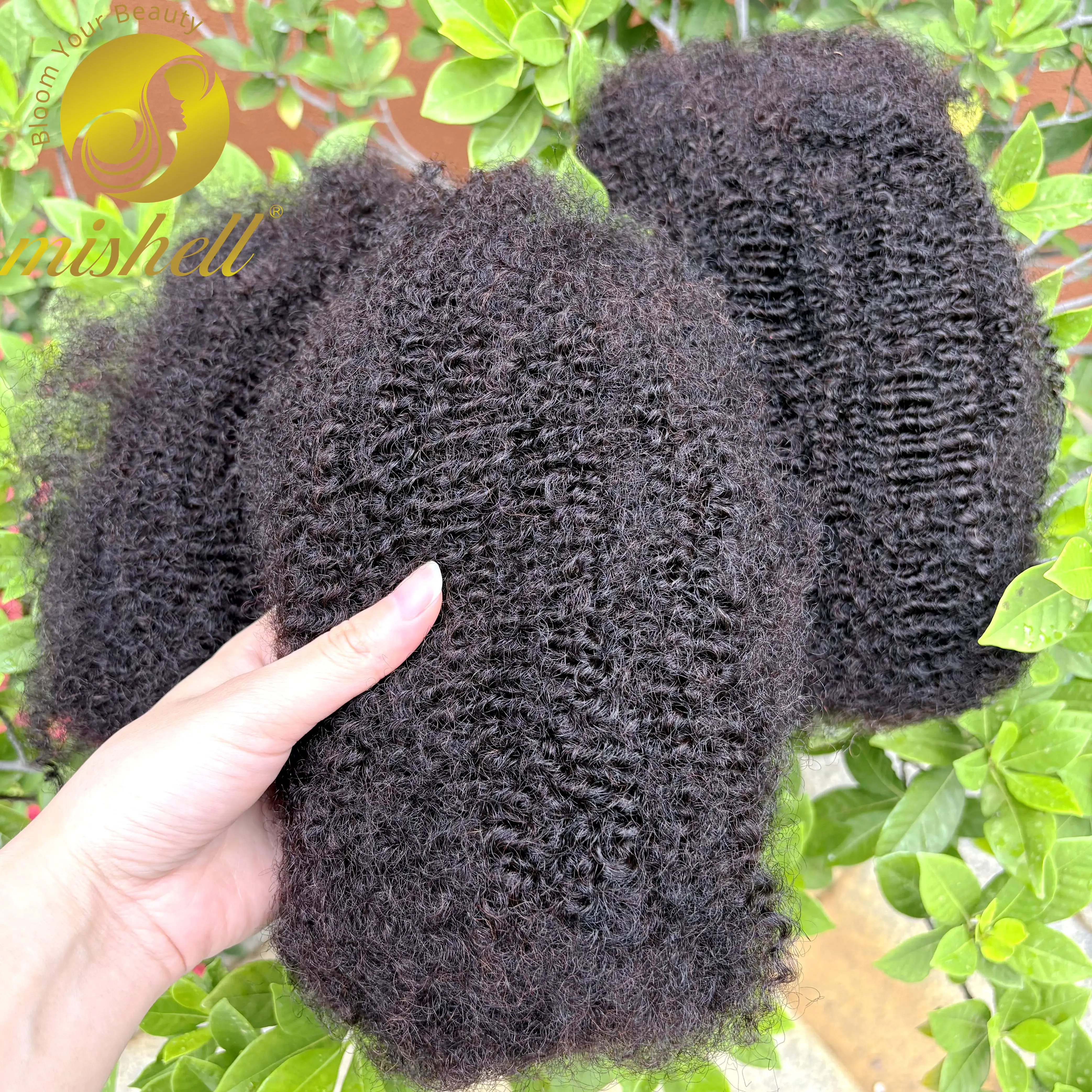 Natural  4C Afro Kinky Curly Bulk Human Hair Extensions No Weft 10-16Inch Brazilian Remy Bulk for Locs Braiding Hair