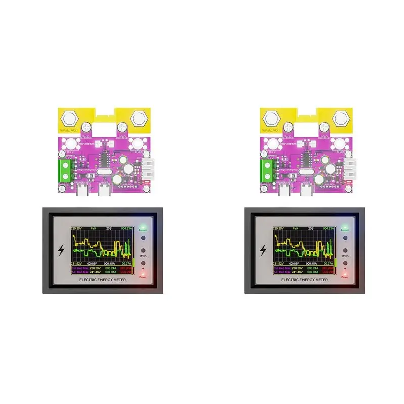 

【DIGITAL GADGET】2X Battery Capacity Tester DC 0-420V Tuya Wifi Digital Voltage Current Coulomb Meter Lithium Battery Monitor 100