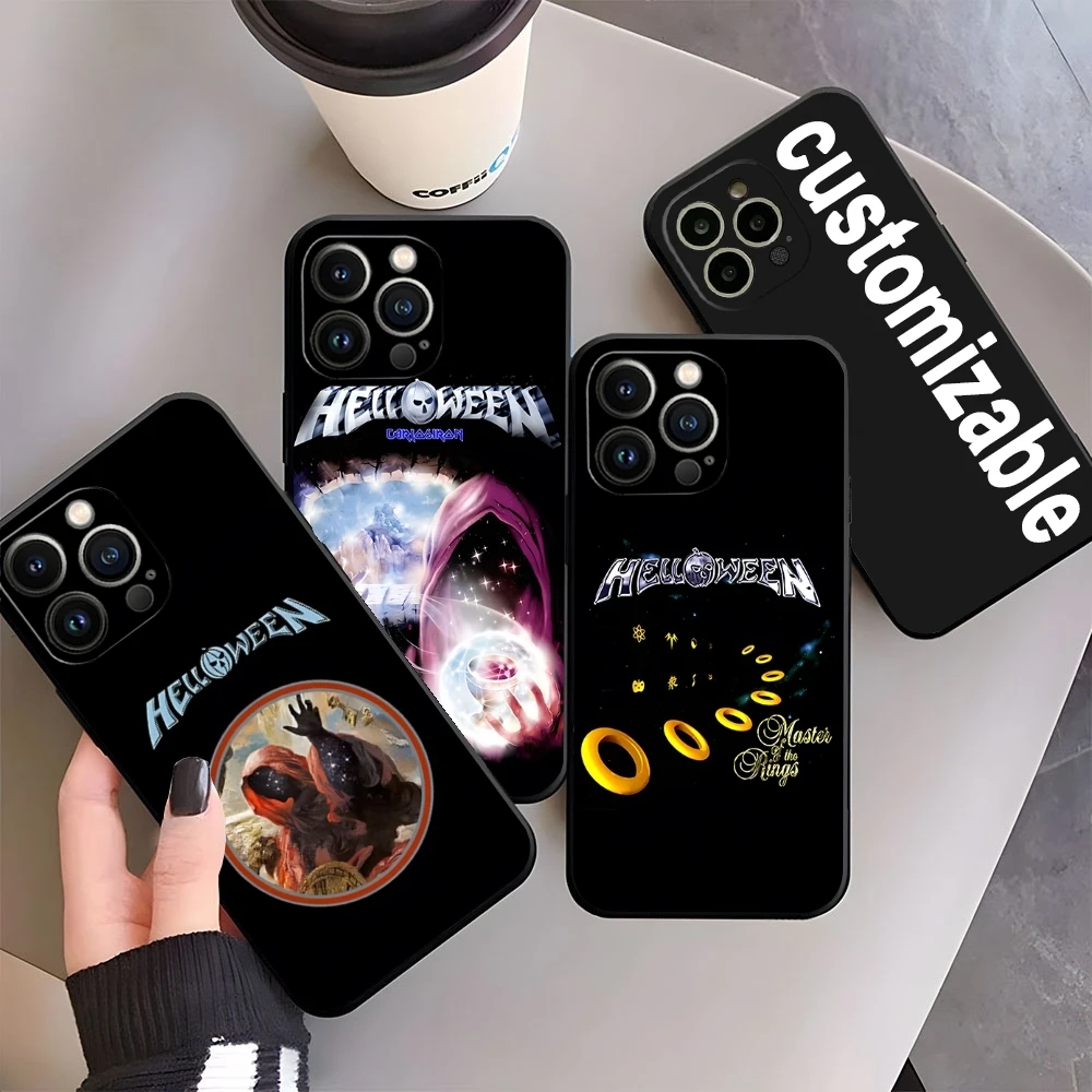 Helloween banda caso de telefone apple para iphone 15 pro max 14 pro 16 plus 13 mini 11 12 xr xxs 7 8 plus capa traseira