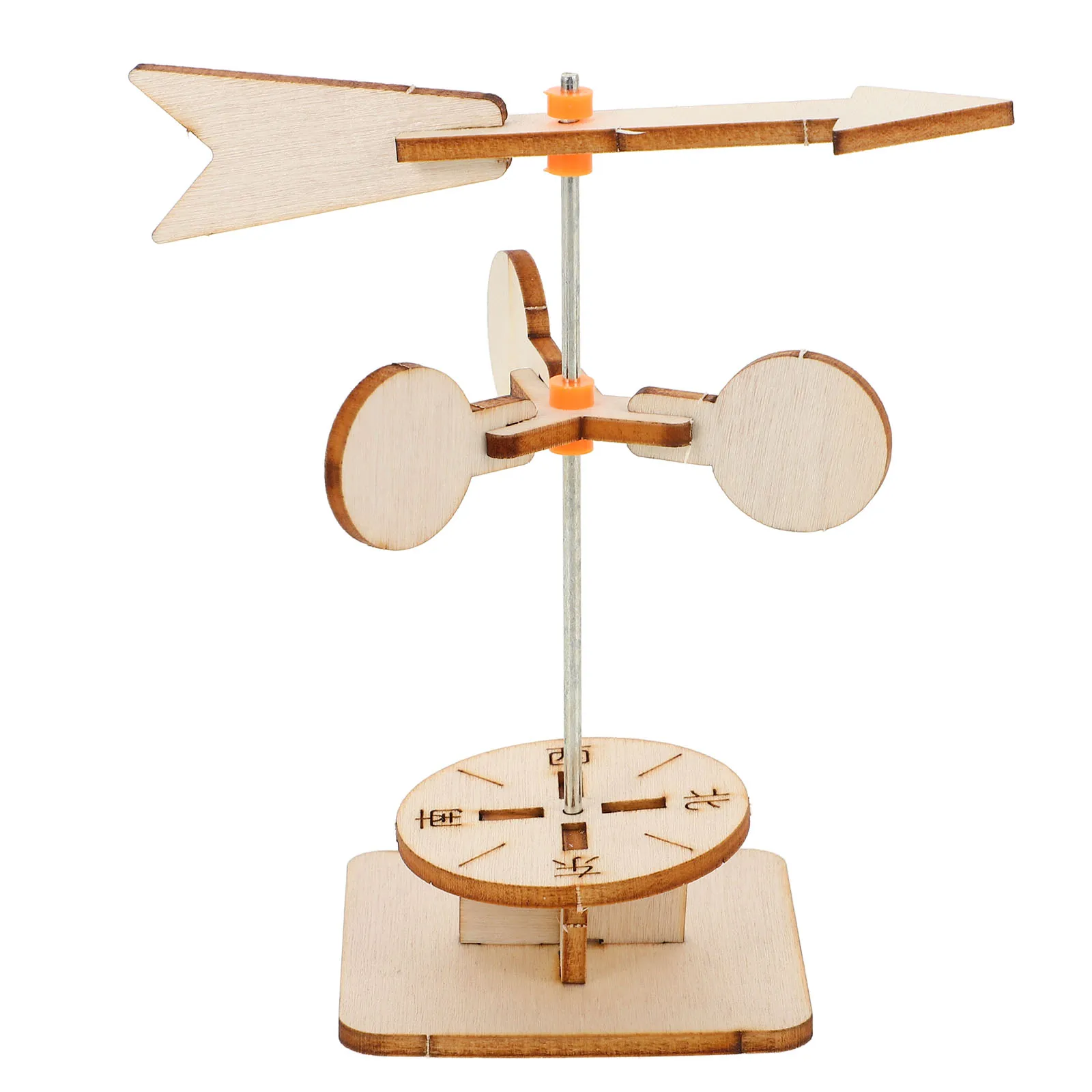 

Wood Wind Vane Kits Precision Cutting DIY Assembly Toys Kids Science Projects Educational Plaything